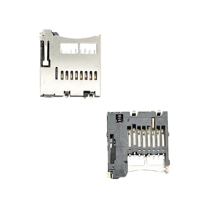 Micro SD card connector push push,H1.85mm,Normally open:ERYAYD107